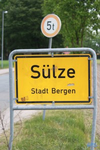 Ortseingangsschild Sülze mit 5-Tonnen-Begrenzung